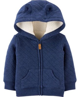 Baby Boy Hooded Sherpa-Lined Jacket 