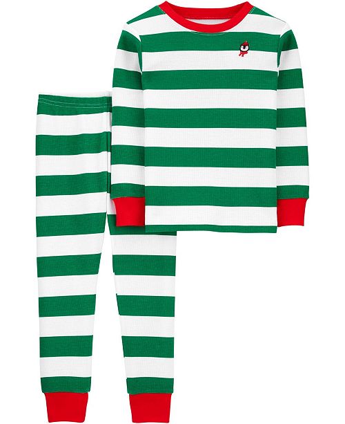 Carter S Baby Boy Or Girl 2 Piece Christmas Thermal Pjs Reviews Pajamas Kids Macy S
