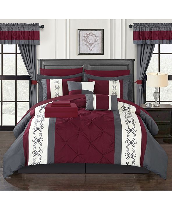 Chic Home Icaria 20 Piece Queen Bed In a Bag Comforter Set 