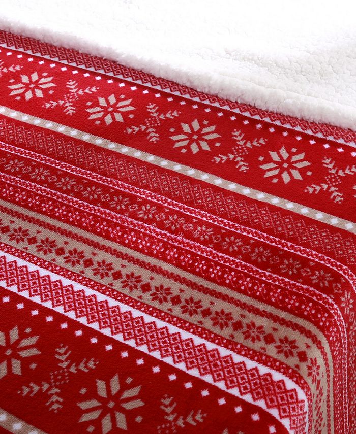 Berkshire Fair Isle Print Sherpa Full/Queen Blanket & Reviews