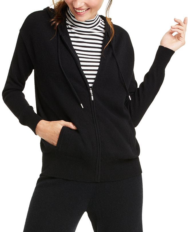 Charter Club Cashmere ZipFront Hoodie, Created for Macy's & Reviews