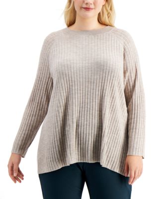 plus size ribbed sweater