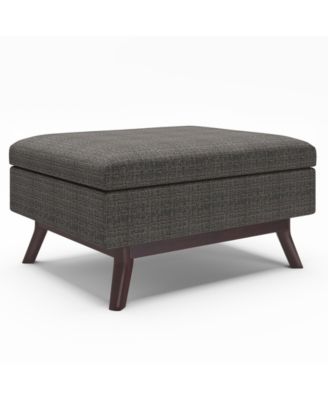 Пуфик для хранения журнального столика Simpli Home Owen серого цвета