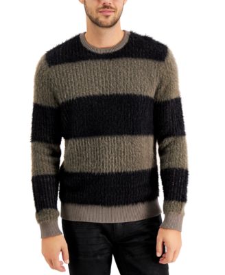 fuzzy striped sweater