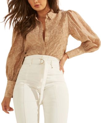 guess blouses at macy's