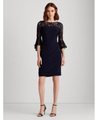 Lauren Ralph Lauren Lace-Trim Dress 