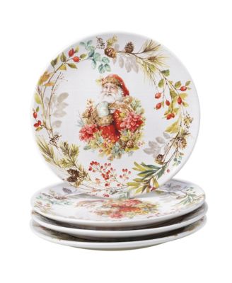 Сертифицированные международные тарелки для ужина с рождественской историей, набор из 4-х
