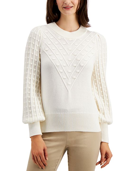 Charter Club Popcorn Sweater, Created for Macy's & Reviews - Sweaters ...