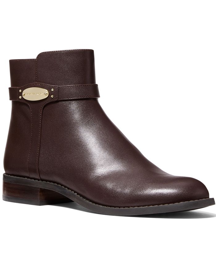 Michael Kors Finley Flat Leather Booties & Reviews - Flats - Shoes - Macy's