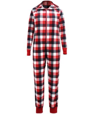 buffalo check one piece pajamas