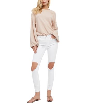 free people ripped knee jeans