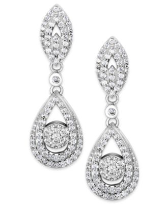 diamond drop earrings macys