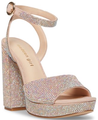 platform sandals rhinestones