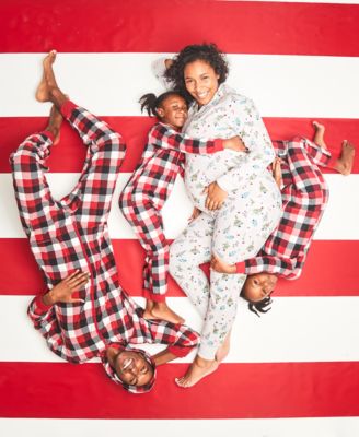buffalo check one piece pajamas