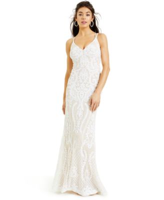 macys white gowns