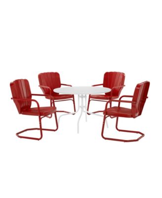 Обеденный набор Ridgeland на открытом воздухе из 5 предметов красный