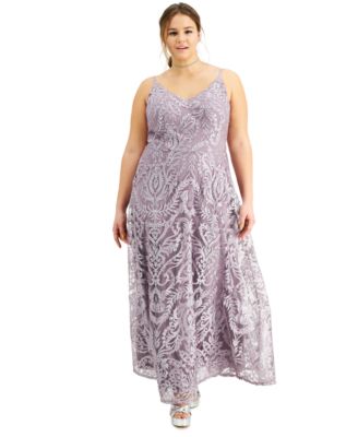 macy's plus size purple dresses