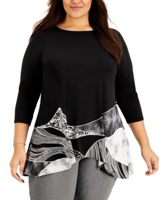 macys alfani plus size tops