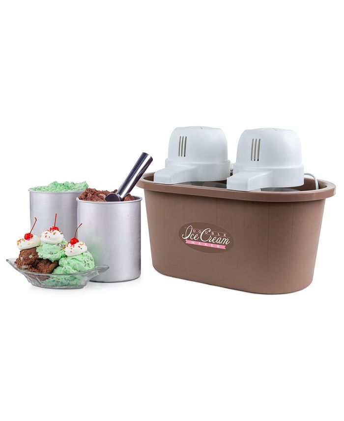 Nostalgia PICM2DBL 4Quart Double Flavor Ice Cream Maker & Reviews