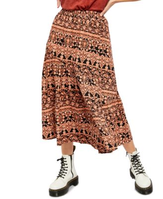 tier women's midi skirts