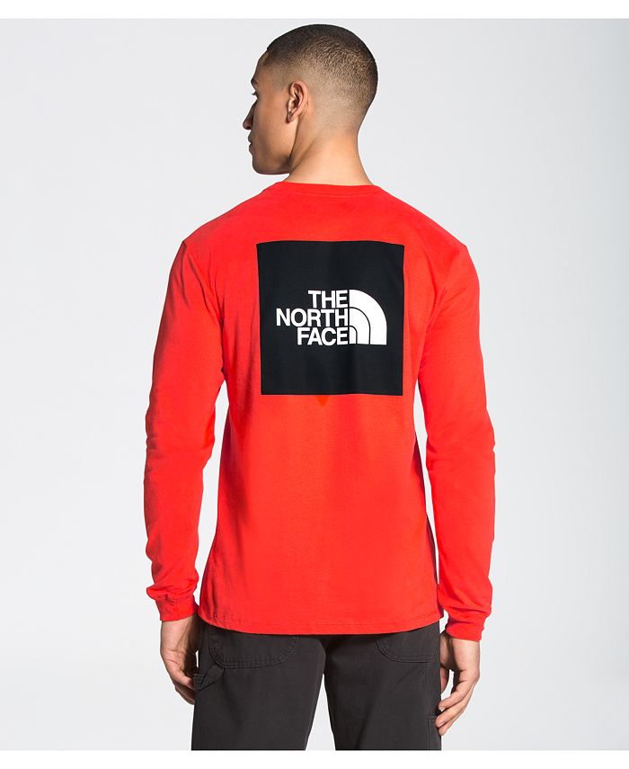 The North Face Mens Long Sleeve Red Box Tee Reviews T Shirts Men Macy S