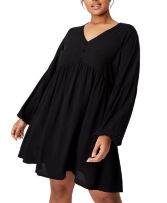 long sleeve mini dress plus size