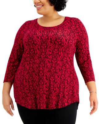 macy's plus size tops jm collection