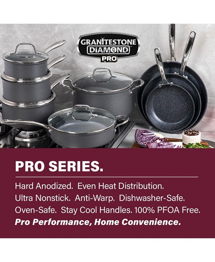 Granite Stone Diamond Pro Hard Anodized Ultimate Nonstick Diamond & Mineral Coating Premium 13