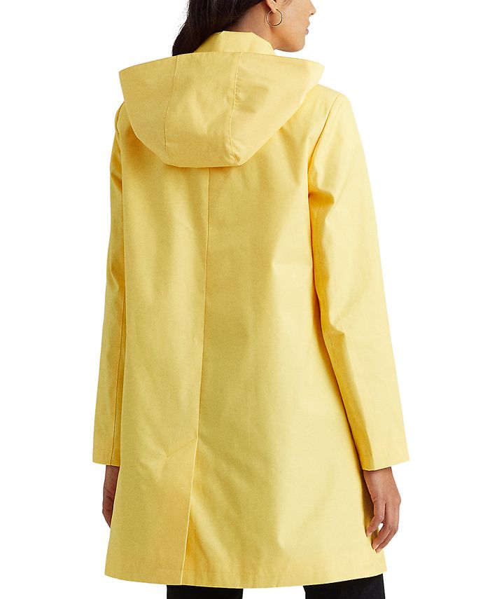 Lauren Ralph Lauren Hooded Single-Breasted A-Line Raincoat, Created for ...