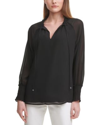 calvin klein blouses at macy's