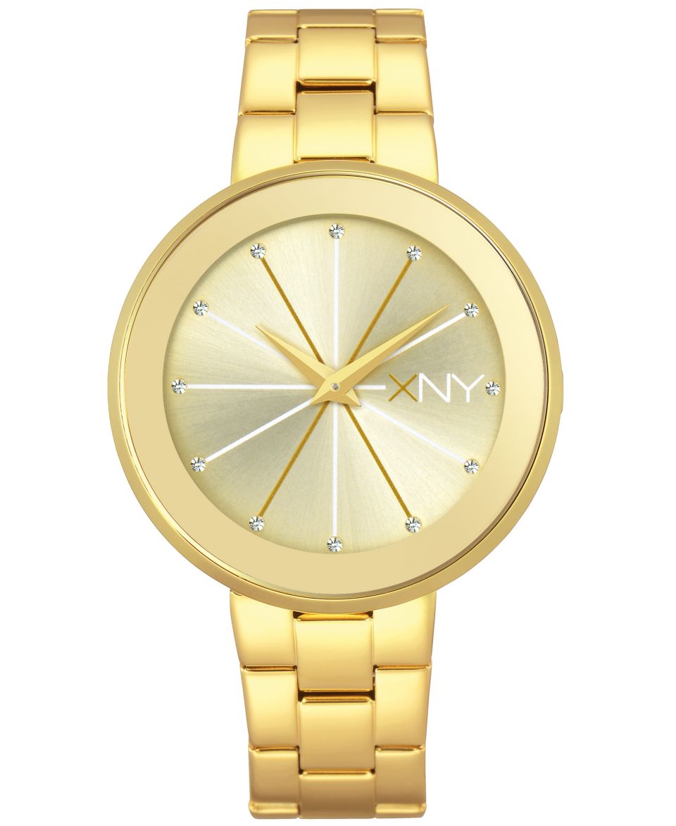 XNY Watch, Womens Chronograph City Chic Gold Tone Stainless Steel Bracelet 38mm BV8059X1   Watches   Jewelry & Watches