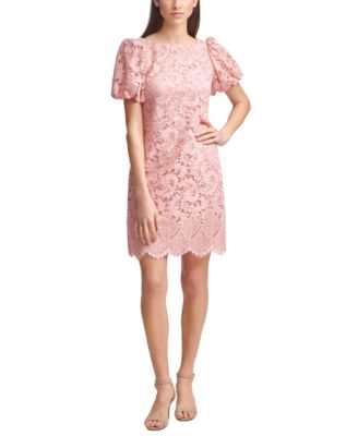 lace puff sleeve dress