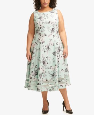 macy's calvin klein plus size dress