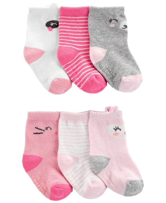 Carter's Baby Girls Crew Socks, Pack of 6 & Reviews All Kids' Accessories Kids Macy's