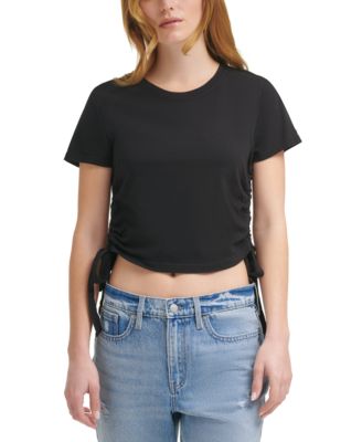 side ruched t shirt