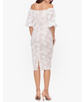 xscape off the shoulder lace dress