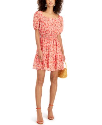 petite square neck dress