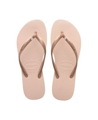 Женские тонкие сандалии-вьетнамки Havaianas с кристаллами Swarovski II