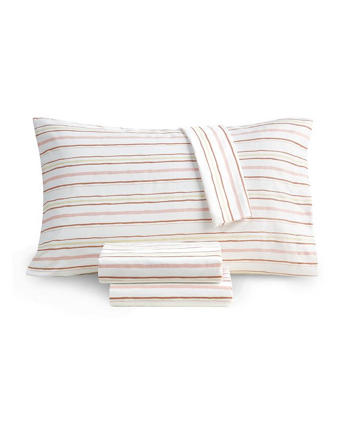 Sanders Printed Microfiber Twin 3Pc Sheet Set, Created for Macy's