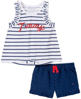 tommy hilfiger shorts and top set