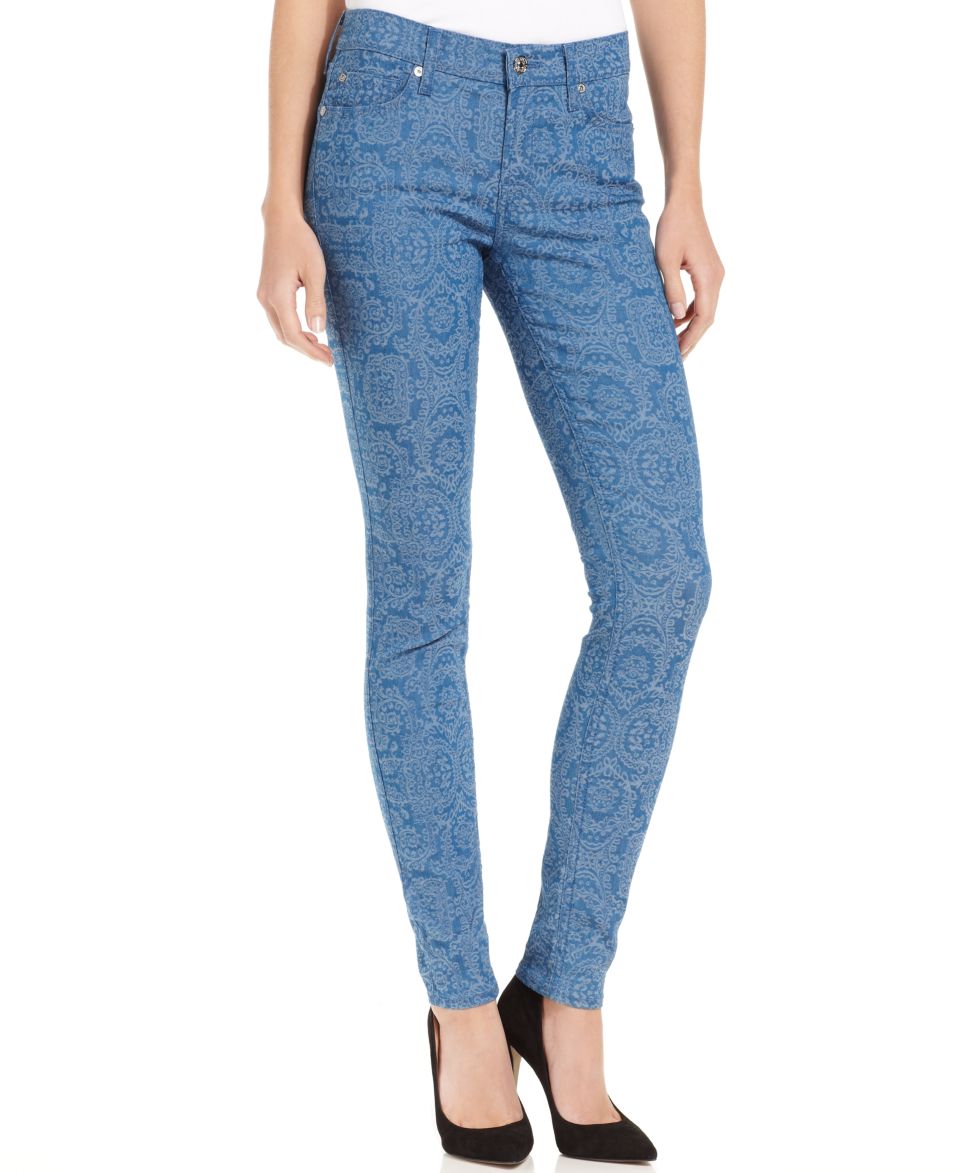 7 For All Mankind Leopard Print Skinny Jeans   Women