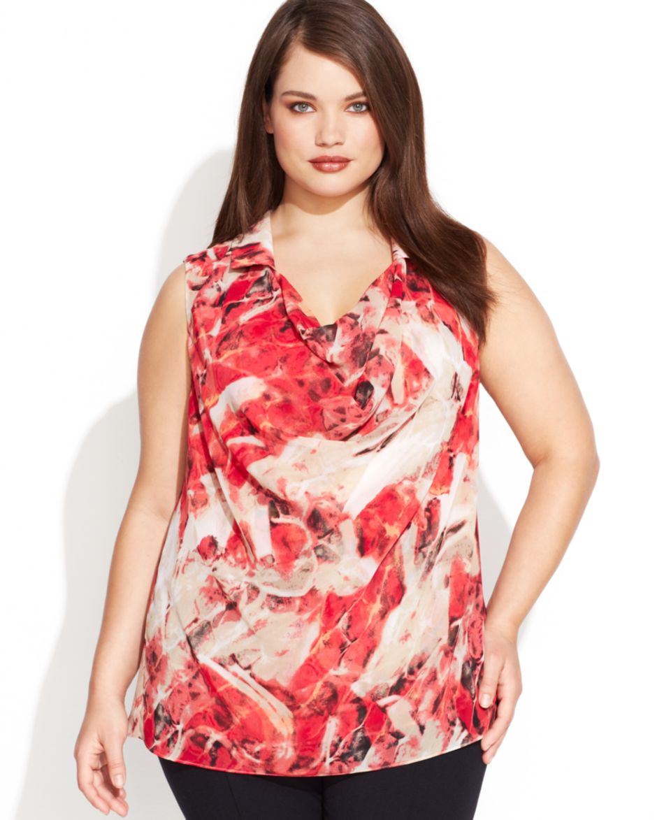 Plus Size Spring 2014 Trend Report Secret Garden Printed Blouse Look   Plus Sizes