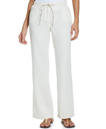 JM Collection Wide-Leg Linen Pants - Pants & Capris - Women - Macy's