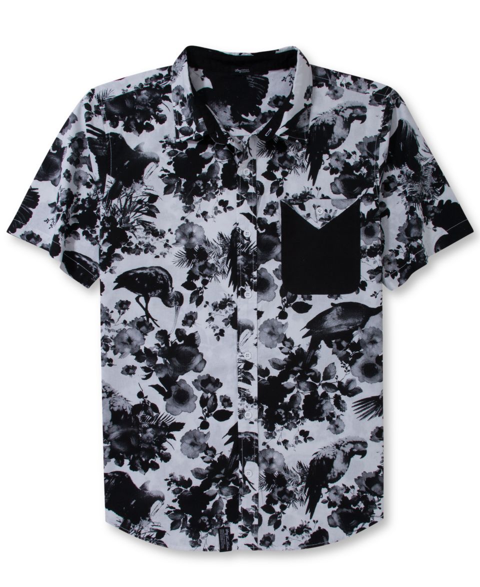 LRG Big and Tall Lacoca Camo Short Sleeve Shirt   Casual Button Down Shirts   Men