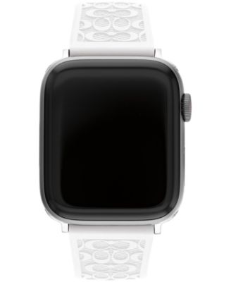 Ремешок для Apple Watch COACH с белым силиконовым ремешком 42/44/45 мм