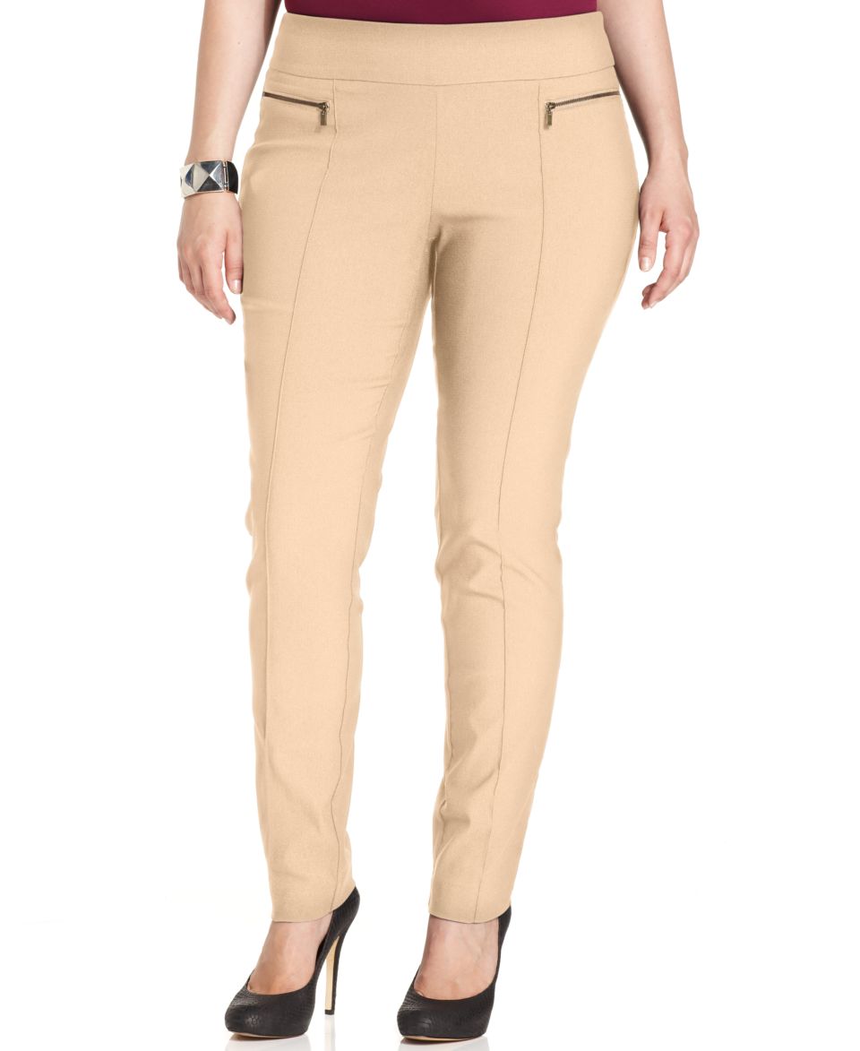 Style&co. Plus Size Zip Pocket Skinny Leg Pull On Pants