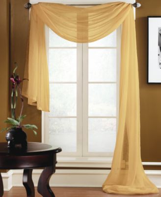 white sheer scarf curtain