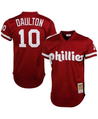 Мужская тренировочная майка Darren Daulton Red от Philadelphia Phillies Cooperstown с сеткой для ватина красная