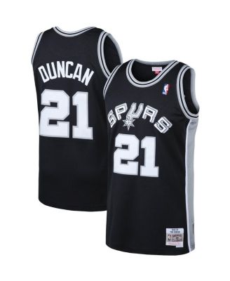 Мужская футболка Tim Duncan Black San Antonio Spurs Big and Tall из твердой древесины черного цвета