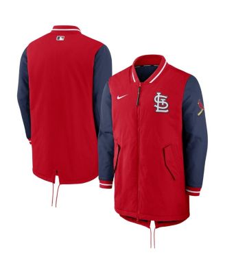 Мужская куртка Nike Red St. Louis Cardinals Dugout Performance на полной молнии
